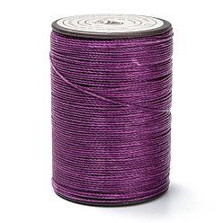 Фиолетовый Круглая вощеная нить из полиэстера, микро шнур макраме, витой шнур, для шитья кожи, фиолетовые, 0.55 мм, около 131.23 ярдов (120 м) / рулон