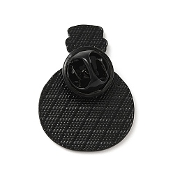Heart Punk Style Enamel Pin, Black Zinc Alloy Brooch for Backpack Clothes, Heart & Bottle, 30x21x1.5mm
