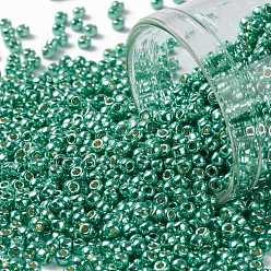 (PF561) PermaFinish Teal Aqua Metallic TOHO Round Seed Beads, Japanese Seed Beads, (PF561) PermaFinish Teal Aqua Metallic, 11/0, 2.2mm, Hole: 0.8mm, about 1110pcs/bottle, 10g/bottle
