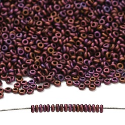 (703) Matte Color Mauve Mocha Toho 8/0 полукруглые бусины, японский бисер, (703) матовый розовато-лиловый мокко, 3x1.15 мм, отверстие : 1.2 мм, Около 3722 шт / 50 г