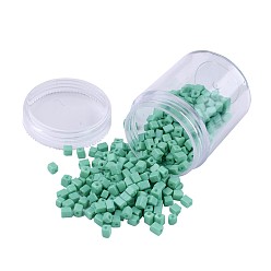 Аквамарин Непрозрачные цвета бисер, круглое отверстие, кубические, аквамарин, 3~7x3x3 мм, отверстия: 0.5 мм, около 400 шт / коробка