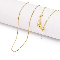 Настоящее золото 18K Ожерелья-цепочки из латуни для женщин, реальный 18 k позолоченный, 17.32 дюйм (44 см) ~ 18.11 дюйм (46 см)