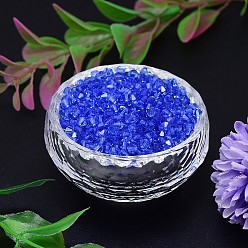 Королевский синий Граненый имитация австрийский хрусталь пряди шарик, класс AAA, двухконусные, королевский синий, 6x6 мм, отверстия: 0.7~0.9 мм, около 360 шт / мешок