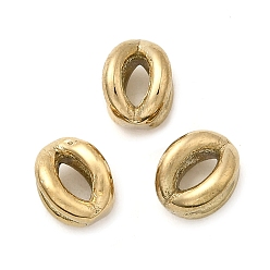 Настоящее золото 18K 304 из нержавеющей стали бусы, полый круглый, ионное покрытие (ip), реальный 18 k позолоченный, 7 мм, отверстие : 3x2 мм
