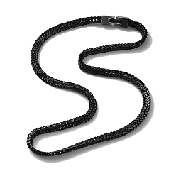 Antique Silver Ion Plating(IP) 304 Stainless Steel Wheat Chain Necklaces, Antique Silver, 22.72 inch(57.7cm)