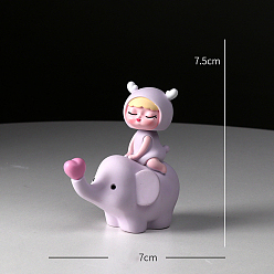 Слон Смола 3d мультфильм украшения дисплея автомобиля, украшения для дома и офиса в машине, Рисунок с изображением слона, 70x75 мм