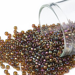 (459) Gold Luster Dark Topaz TOHO Round Seed Beads, Japanese Seed Beads, (459) Gold Luster Dark Topaz, 11/0, 2.2mm, Hole: 0.8mm, about 50000pcs/pound