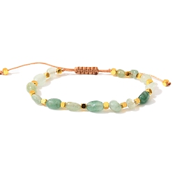 Зеленый Авантюрин Браслеты из натурального зеленого авантюринового плетения, 6-1/4~10-5/8 дюйм (16~25 см)