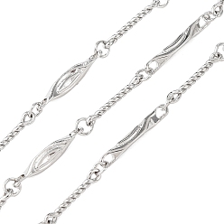 Нержавеющая Сталь Цвет 304 цепи из нержавеющей стали с конским ушком, пайки, с катушкой, цвет нержавеющей стали, 12x2x1.5 mm и 9.5x2x1 mm