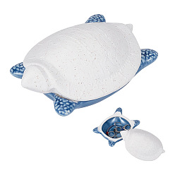 Tortoise Фарфоровая банка для хранения в морском стиле с крышкой, контейнеры для хранения чая кофе ювелирных изделий, черепаха, 142x97x66 мм, внутренний диаметр: 83x76 мм