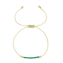 Бланшированный Миндаль Браслеты из бисера ручной работы, плетеные из стеклянных бусин, регулируемые плетеные браслеты из волоконного шнура для женщин, колонка, бланшированный миндаль