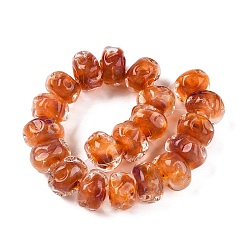 Перу Бусы лэмпворк ручной работы, рондель, Перу, 11.5~12.5x7 мм, отверстие : 2.5 мм, около 20 шт / нитка, 5.51~6'' (14~15 см)