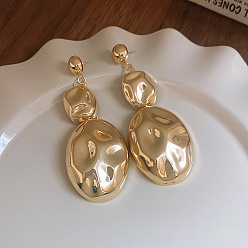 Золотой Серьги-гвоздики из сплава железа, самородки, золотые, 97x35 мм