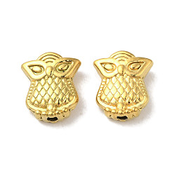Золотой Ионное покрытие (ip) 304 шарики из нержавеющей стали, сова, золотые, 11x9.5x4 мм, отверстие : 1.4 мм