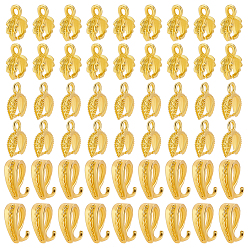 Золотой 150шт. 3 стиль латунные и сплавные скобы для ледоруба, с колышками, долговечный, золотые, 9~12x5~9x2.8~6 мм, отверстие : 1~6 мм, штифты : 0.7~1 мм, 50 шт / стиль