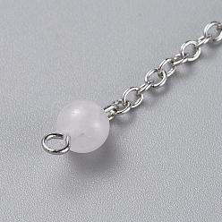 Quartz Crystal Platinum Tone Brass Crystal Cone Hexagonal Pointed Dowsing Pendulums, with Lobster Claw Clasps, 230x3mm