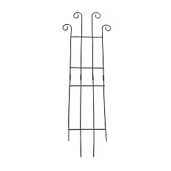 Черный Железная садовая решетка, Декоративная подставка с завитками для вьющихся растений и горшечных растений., чёрные, 815x176x5 мм