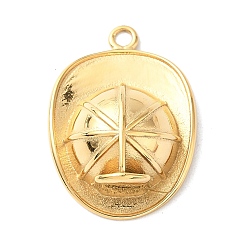 Настоящее золото 18K 304 подвески из нержавеющей стали, шляпа, реальный 18 k позолоченный, 29.5x21x11.5 мм, отверстие : 2.5 мм