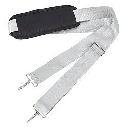 Серебро Регулируемые нейлоновые лямки сумки с плечевыми накладками, платина, серебряные, 860~1590x37.5 мм
