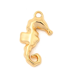 Sea Horse Латунь прелести, без никеля , реальный 18 k позолоченный, морской конек, 14x7x2 мм, отверстие : 1.2 мм