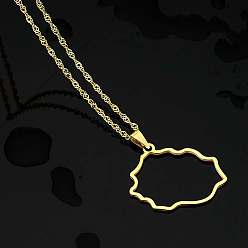 Золотой 304 подвесные из нержавеющей стали ожерелья, золотые, 19.69 дюйм (50 см)