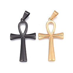 (52) Непрозрачная лаванда 304 подвески из нержавеющей стали, крестик, разноцветные, 45x25.5x3 мм, отверстие : 7x4.5 мм