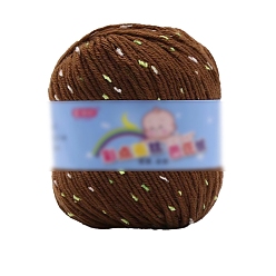 Седло Коричневый Полиэфирная пряжа, твидовая пряжа, для свитера-шапки, для вязания крючком принадлежности, седло коричневый, 2 мм, около 85.30 ярдов (78 м) / моток