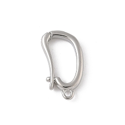 Платина Латуни Twister застежками, долговечный, без свинца и без кадмия, платина, 16x9x3 мм, отверстие : 1 мм