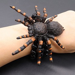 Разноцветный Пластиковые и акриловые браслеты с подвесками на Хэллоуин из нескольких нитей, эластичные браслеты для мужчин и женщин, паук, белая железная фурнитура, красочный, внутренний диаметр: 1-3/4 дюйм (4.5 см)