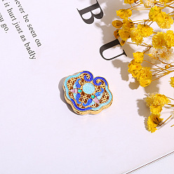 Bat Латунь эмаль бисера, золотые, облако, летучая мышь, 20x24 мм