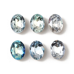 (52) Непрозрачная лаванда K 5 кабошоны из стеклянного страза, задние и задние, граненые, овальные, разноцветные, 8x6x3.5 мм