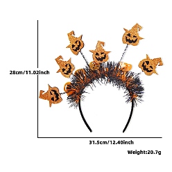 Тыква Хэллоуин тема блестящий пластиковый ободок для волос, для украшения вечеринок, тыква, 280x315 мм