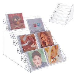 Прозрачный Прозрачный акрил 7 стойка для демонстрации лаков для ногтей, треугольные, прозрачные, 37.3x30.5x28.5 см