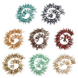 (52) Непрозрачная лаванда Нити бусин из непрозрачного акрила, имитирующие кораллы, самородки, два тона, разноцветные, 46~48x34~35x7~8 мм, отверстие : 1.4 мм, около 50 шт / нитка, 18.50'' (47 см)