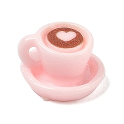 Pink Миниатюрные украшения из смолы и кофе, для садовых кукольных домиков, розовые, 15.5x16.5x11.5 мм