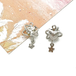 Прозрачный Подвески из платинового сплава и смолы, для ювелирных украшений своими руками, сердце с растением, прозрачные, 22x14 мм