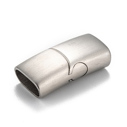 Нержавеющая Сталь Цвет Устойчивы к потускнению 316 магнитные застежки из хирургической нержавеющей стали с приклеиваемыми концами, матовые, прямоугольные, цвет нержавеющей стали, 24.5x12x7 мм, отверстие : 5x10 мм