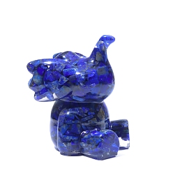 Ляпис-Лазурь Натуральный лазурит дисплей украшения, Украшения из камня с энергией Рейки, слон, 50x50x70 мм