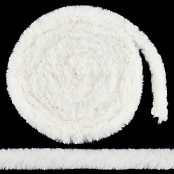Weiß Imitations-Kaninchenhaarbänder, Kleidungszubehör, weiß, 2 Zoll (50 mm), ca. 5.47 Yards (5 m)/Stk