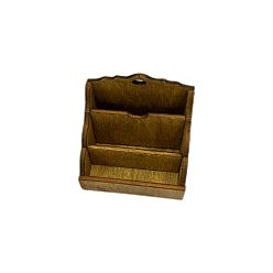 Кокосово-Коричневый Деревянная подставка для журналов мини-модель, аксессуары для кукольного домика с микро-ландшафтом, притворяясь опорными украшениями, кокосового коричневый, 45x38x35 мм