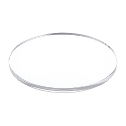 Clear 4Pcs Acrylic Board, Flat Round, Clear, 100x6mm, 4pcs