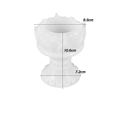 Белый Силиконовые формы для подсвечников лотоса, для изготовления свечей, белые, 8.5x10.6 см