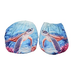 Turtle Polyester & Spandex Stretchy Chair Cover, Turtle, 390~400x370~390mm, 2pcs/set