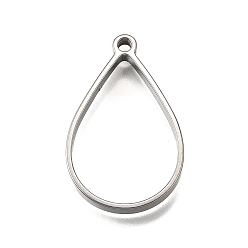 Teardrop 304 подвески из нержавеющей стали, слеза, 31.5x20x3 мм, отверстие : 2 мм