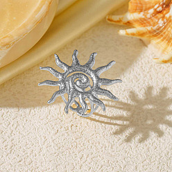 Нержавеющая Сталь Цвет Солнце 304 манжетные кольца из нержавеющей стали, цвет нержавеющей стали, размер США 4 1/4 (15 мм)