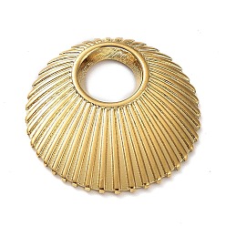Настоящее золото 18K Ионное покрытие (ip) 304 подвески из нержавеющей стали, плоский круглый шарм, реальный 18 k позолоченный, 25x3 мм, отверстие : 7 мм