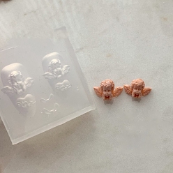 Angel & Fairy Силиконовые формы для украшения ногтей своими руками, формы для литья смолы, для уф-смолы, изготовление изделий из эпоксидной смолы, прозрачные, 29x34x13 мм, внутренний диаметр: 21x9 мм