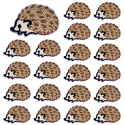 Hedgehog Компьютеризированные вышивки ткани самоклеющиеся пластыри, наклеить патч, аксессуары для костюма, аппликация, еж, 25x37 мм