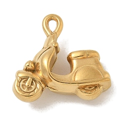 Настоящее золото 18K Ионное покрытие (ip) 304 подвески из нержавеющей стали, очарование электромобилей, реальный 18 k позолоченный, 21x22x8.5 мм, отверстие : 1.6 мм