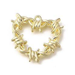 Сердце Подвески из сплава , светло-золотые подвески, сердце, 26x27.5x4 мм, отверстие : 1.8 мм